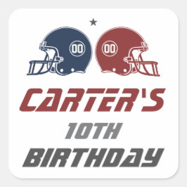 Amerikaans Football Navy Red, alle leeftijden van  Vierkante Sticker