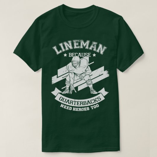 Amerikaans Football offensief Lineman Gift T-shirt (Design voorkant)