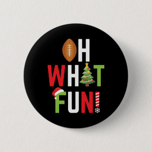 Amerikaans Football Oh wat een feestelijke kerst Ronde Button 5,7 Cm