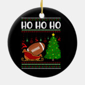 Amerikaans football ontwerp keramisch ornament (Achterkant)