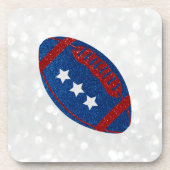Amerikaans Football op 4 juli Bier Onderzetter (Voorkant)