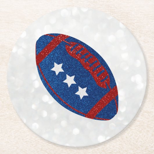 Amerikaans Football op 4 juli Ronde Kartonnen Onderzetter (Voorkant)