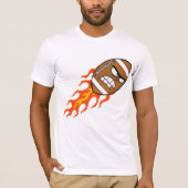Amerikaans Football op vuur Mannen T-shirt (Voorkant)