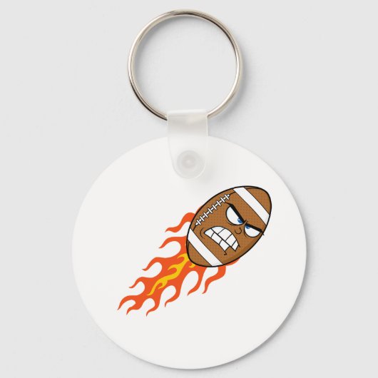 Amerikaans Football op vuur Sleutelhanger (Voorkant)