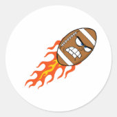 Amerikaans Football op vuur Stickers (Voorkant)