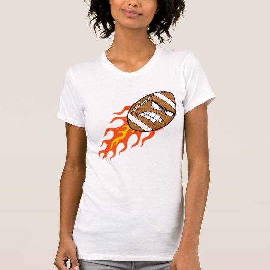 Amerikaans Football op Vuur Vrouwen T-shirt (Voorkant)