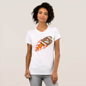 Amerikaans Football op Vuur Vrouwen T-shirt (Voorkant volledig)