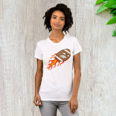 Amerikaans Football op Vuur Vrouwen T-shirt