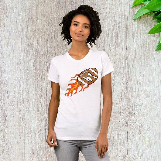 Amerikaans Football op Vuur Vrouwen T-shirt