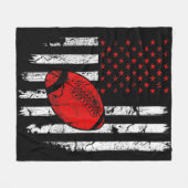 Amerikaans Football Patriottisch Sport Lover C Fleece Deken (Voorkant (Horizontaal))