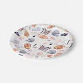 Amerikaans Football Patroon Papieren Bordje (Gekanteld)