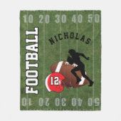 Amerikaans Football 🏈 - Red Helmet Fleece Deken (Voorkant)