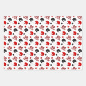 Amerikaans Football rood, blauw en groen Inpakpapier Vel (Voorkant)