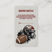 Amerikaans Football Rood & Zwart Baby shower Informatiekaartje (Voorkant)