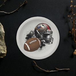 Amerikaans Football Rood & Zwart Baby shower Papieren Bordje