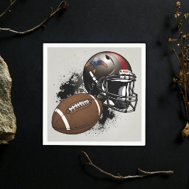 Amerikaans Football Rood & Zwart Baby shower Servet