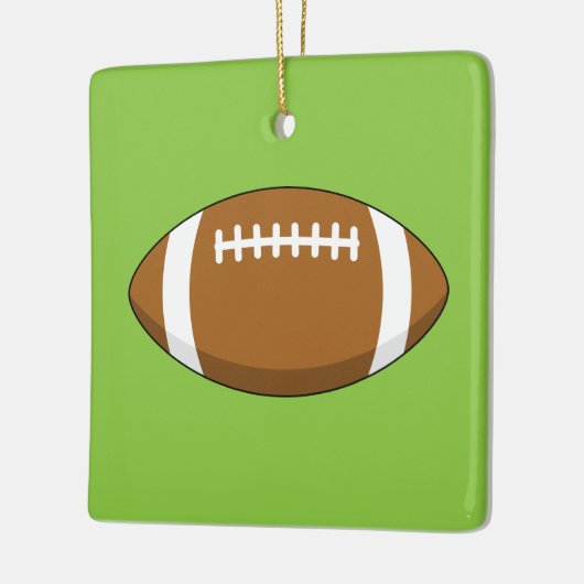 Amerikaans Football Rugby Ball Keramisch Ornament (Links)