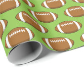 Amerikaans Football Rugby Ball Pattern Cadeaupapier (Rol Hoek)