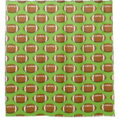 Amerikaans Football Rugby Ball Pattern Douchegordijn (Voorkant)
