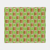 Amerikaans Football Rugby Ball Pattern Fleece Deken (Voorkant (Horizontaal))