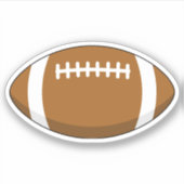 Amerikaans Football Rugby Ball Sticker (Voorkant)