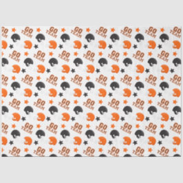 Amerikaans Football Sinaasappel en Zwart Patronen Tissuepapier