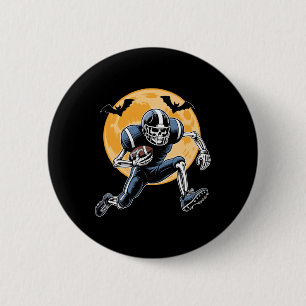 Amerikaans Football Skelet Halloween Football Mann Ronde Button 5,7 Cm