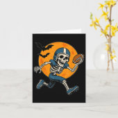 Amerikaans Football Skelet Halloween Sport Fantasy Kaart (Gele Bloem)
