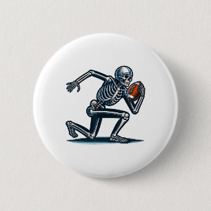 Amerikaans Football Skeleton Boys Mannen Football  Ronde Button 5,7 Cm
