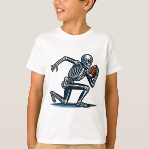Amerikaans Football Skeleton Boys Mannen Football  T-shirt