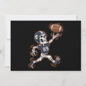 Amerikaans Football Skeleton Halloween Football Kaart (Voorkant)