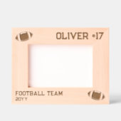 Amerikaans Football Speler Nummer & Naam Gegraveerde Lijstjes (Voorkant)