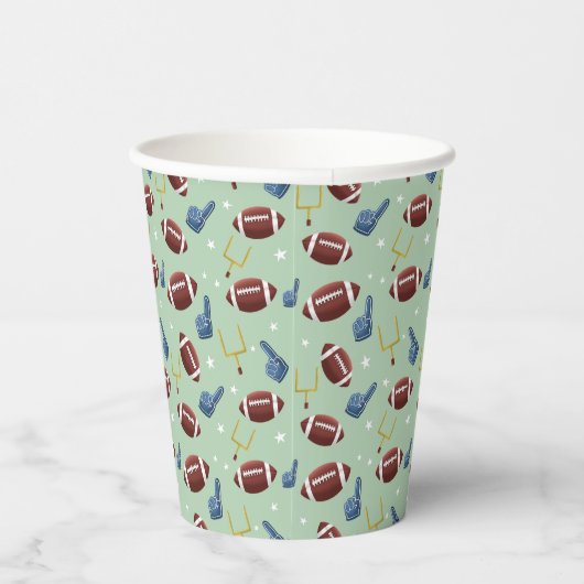 Amerikaans Football Sportpatroon Papieren Bekers (Rechts)