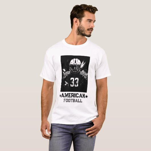 AMERIKAANS FOOTBALL T-SHIRT (Voorkant volledig)