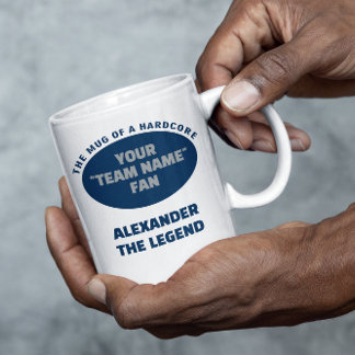 Amerikaans Football Team Naam Fan Blue Silver Koffiemok