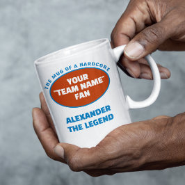 Amerikaans Football Team Naam Fan Blue Sinaasappel Koffiemok