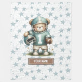 Amerikaans Football Teddy Blanket voor kleine jong Fleece Deken (Voorkant)