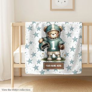Amerikaans Football Teddy Blanket voor kleine jong Fleece Deken