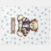 Amerikaans Football Teddy Blanket voor Young Boys Fleece Deken (Voorkant (Horizontaal))