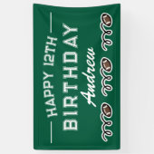 Amerikaans football thema Happy Birthday party Spandoek (Verticaal)
