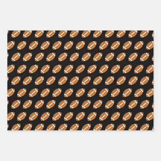 Amerikaans Football Turquoise en Black Patterns Inpakpapier Vel (Voorkant 2)