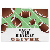 Amerikaans Football valt rond Groot Cadeauzakje (Achterkant)