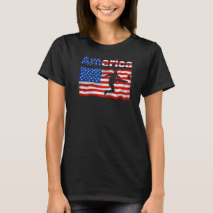 Amerikaans Football van de vlag van de Verenigde S T-shirt