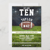 Amerikaans Football veld 10e verjaardagsfeestje Kaart (Voorkant)