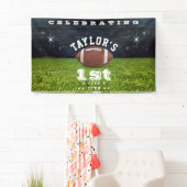 Amerikaans Football veld 1e verjaardagsfeestje Spandoek (Insitu)