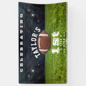 Amerikaans Football veld 1e verjaardagsfeestje Spandoek (Verticaal)