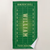 Amerikaans Football veld gepersonaliseerde Kinder Strandlaken (Voorkant)