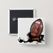 Amerikaans football vierkante button 5,1 cm (Voorkant /achterkant)