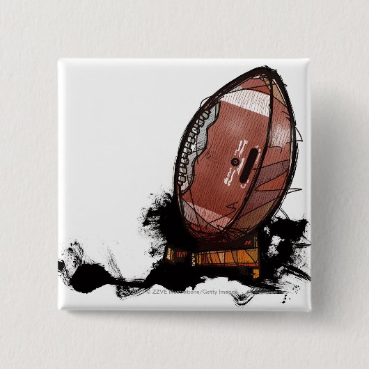 Amerikaans football vierkante button 5,1 cm (Voorkant)