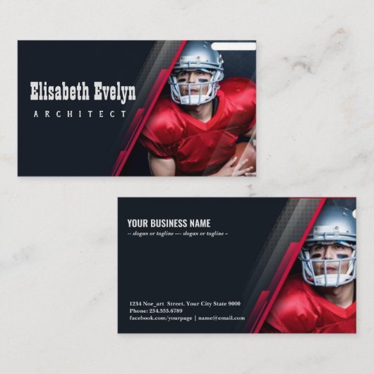 amerikaans football visitekaartje (Voorkant / Achterkant)